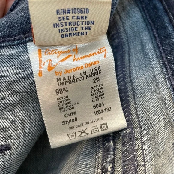 Citizens of Humanity Hutton High Rise Wide Leg Jeans Women 28 Blue Patch Pocket - Picture 7 of 8